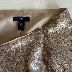 Gap gold sequin mini skirt